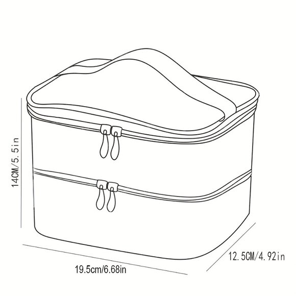 Travel Passions - Pink Double-Layer Cosmetic Bag - Picture 2 of 7